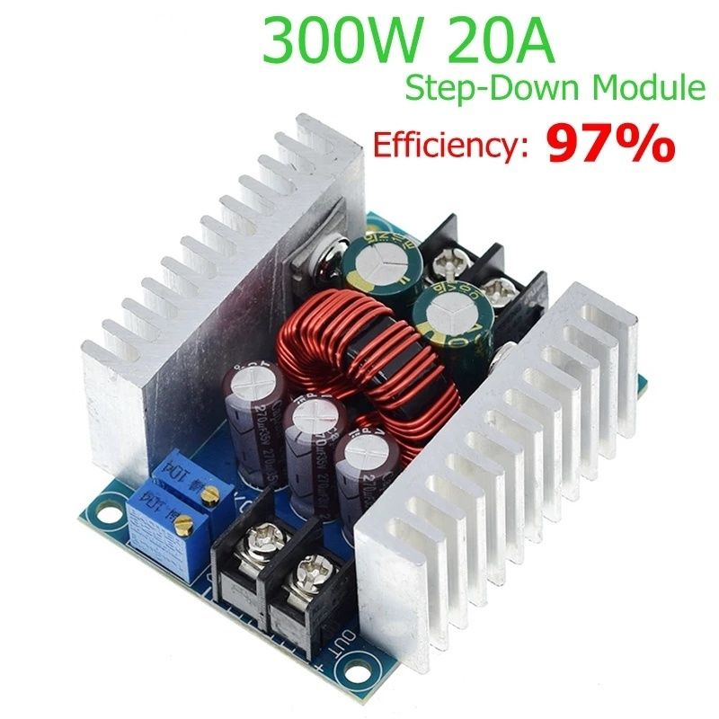 300W 20A Понижающий DC-DC преобразователь с регулировкой тока и напр.