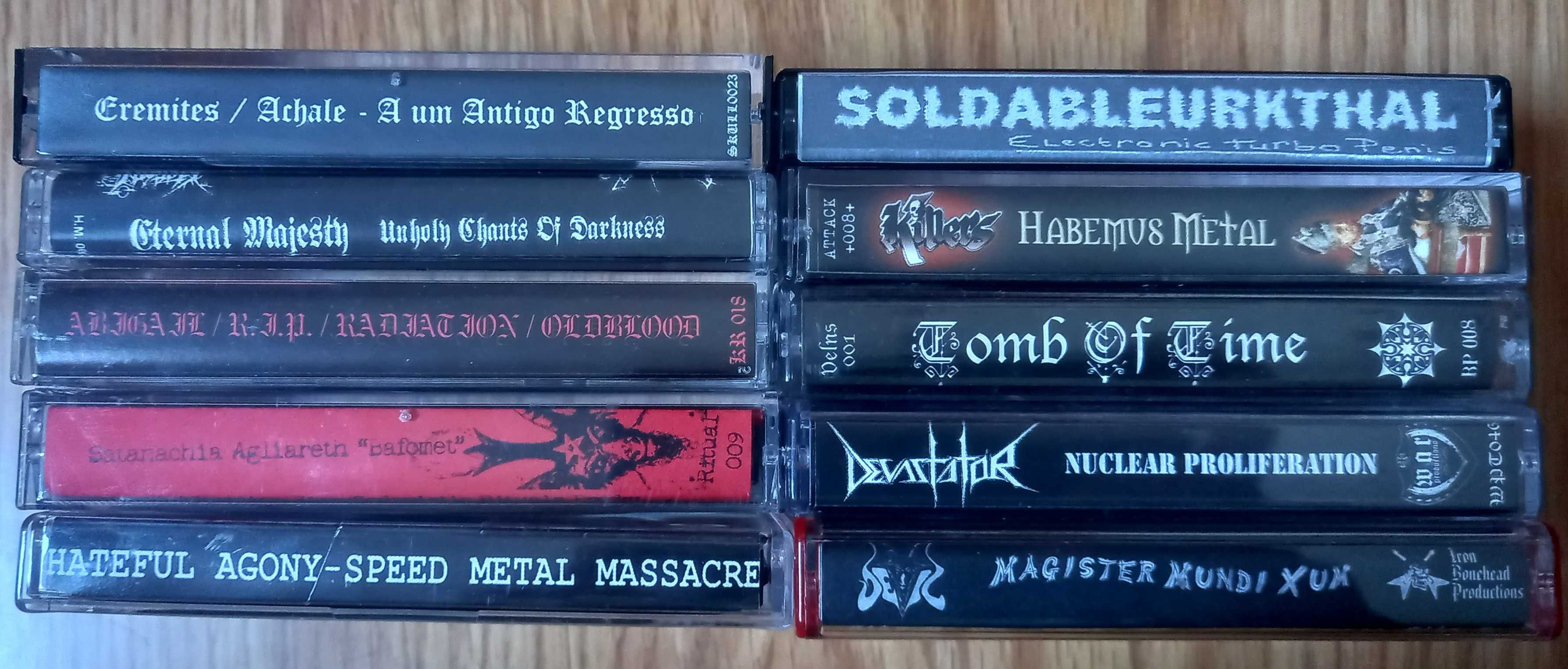 Cassetes Heavy Black Thrash Death Metal Sabbat Slayer Metalucifer