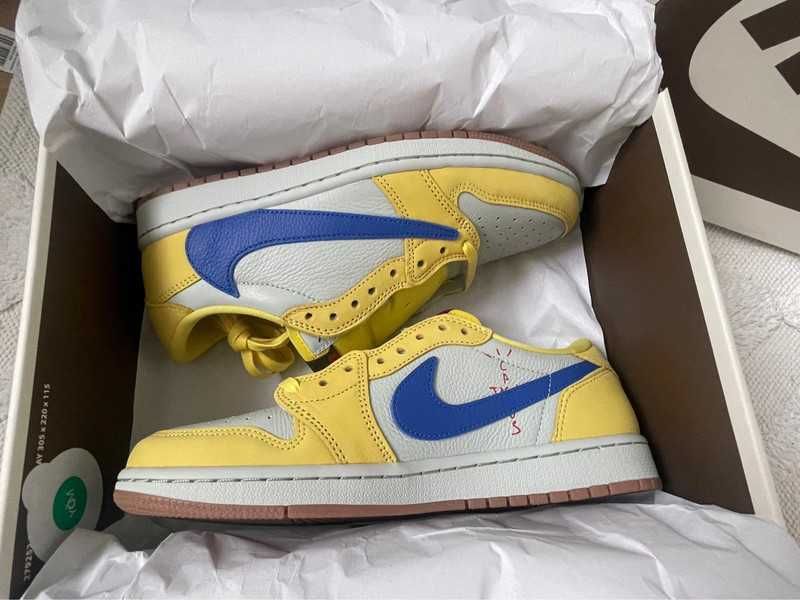 Jordan 1 Retro Low OG SP Travis Scott Canary EU.42