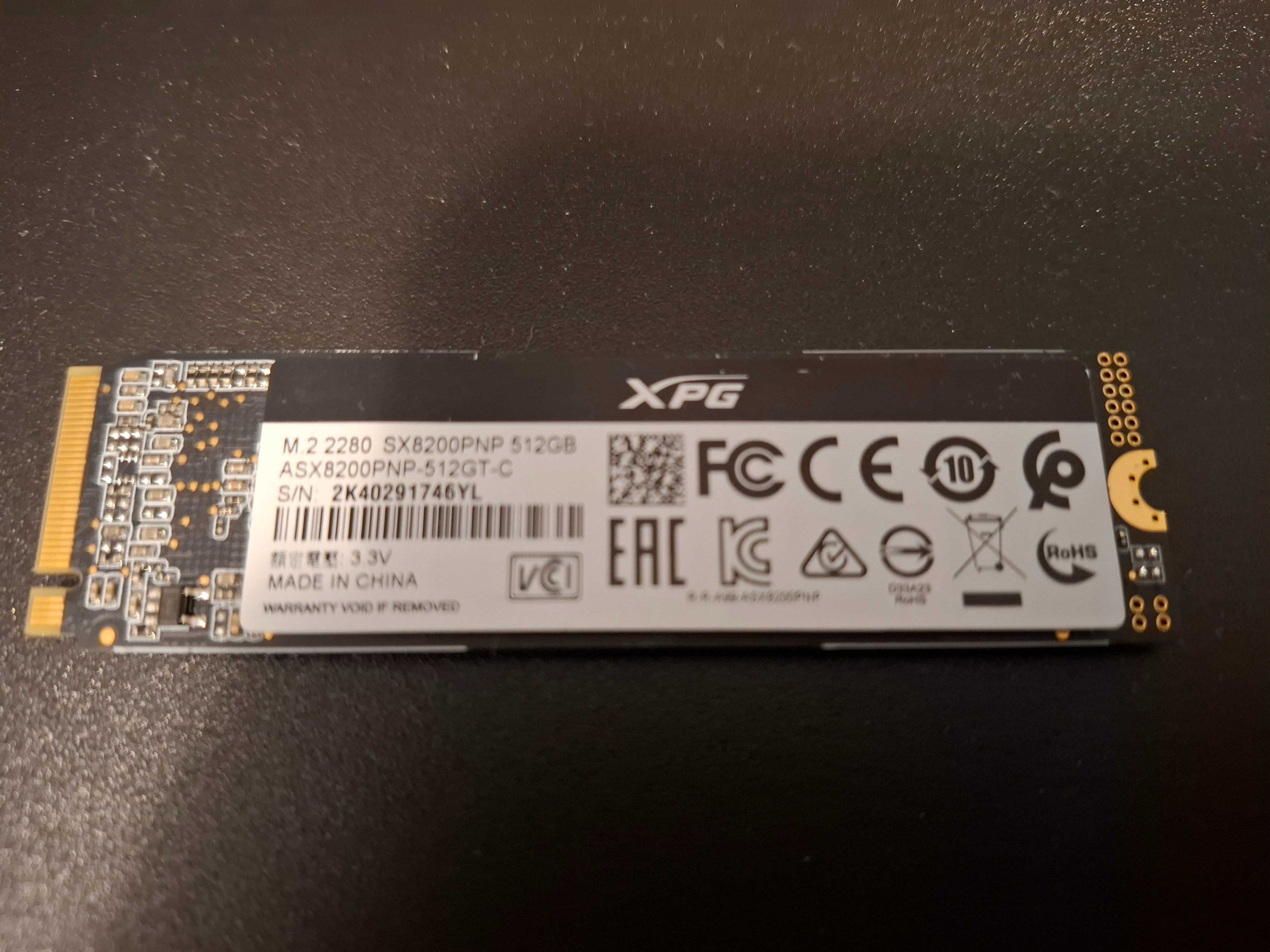 Dysk SSD ADATA XPG SX8200PNP 512GB M.2 2280
