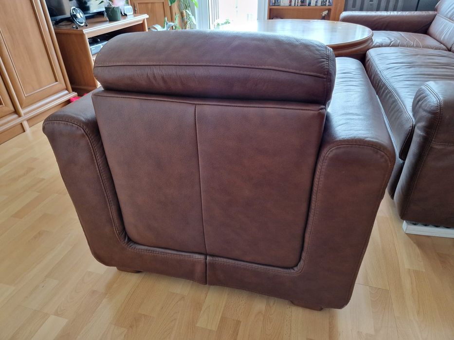 Komplet wypoczynkowy skórzany