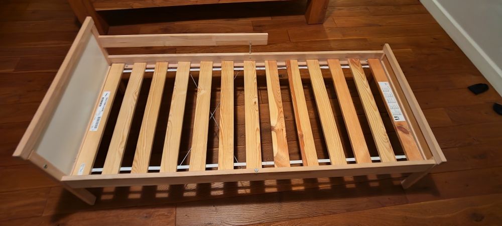 Łóżko dziecięce IKEA SNIGLAR Rama łóżka z dnem z listew, buk, 70x160 c