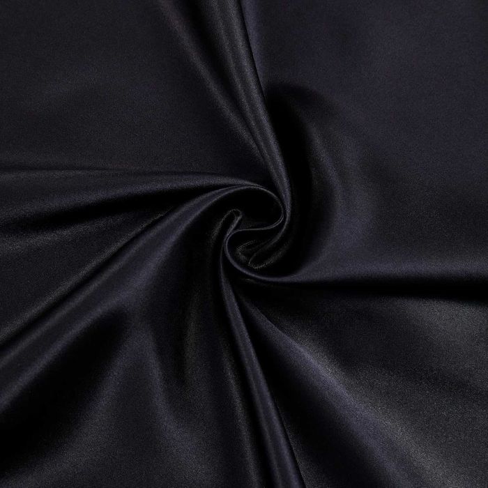 Satynowe prześcieradło z gumką 200x200 cm – czarne jedwabisty połysk