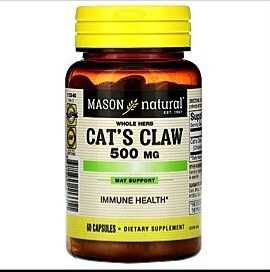 Mason natural´s
Cat´s Claw 500 мг
Котячий кіготь