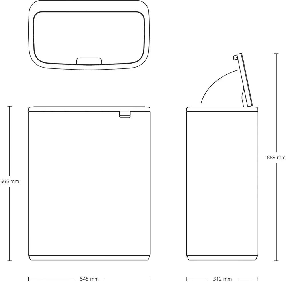 Kosz na śmieci brabantia 60 l