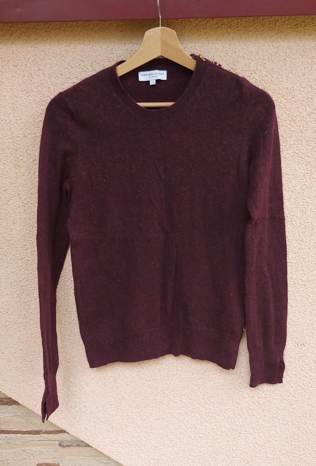 sweter wełniany 80% wełna wool xs 34 fabienne chapot   ciepły zima jes