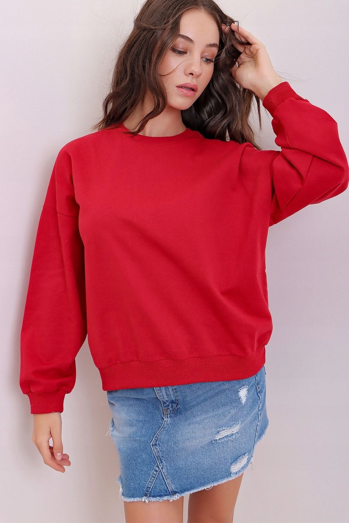 Alacati Stili 36 S Czerwona Bluza Klasyczna H17511