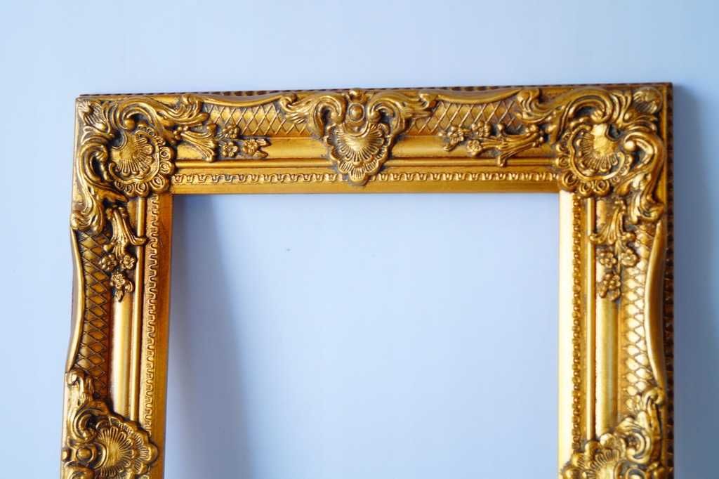 Złota rama do lustra obrazu barokowa złota