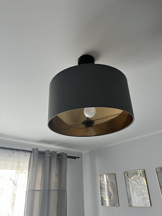 Lampa wiszaca szaro zlota 2 szt