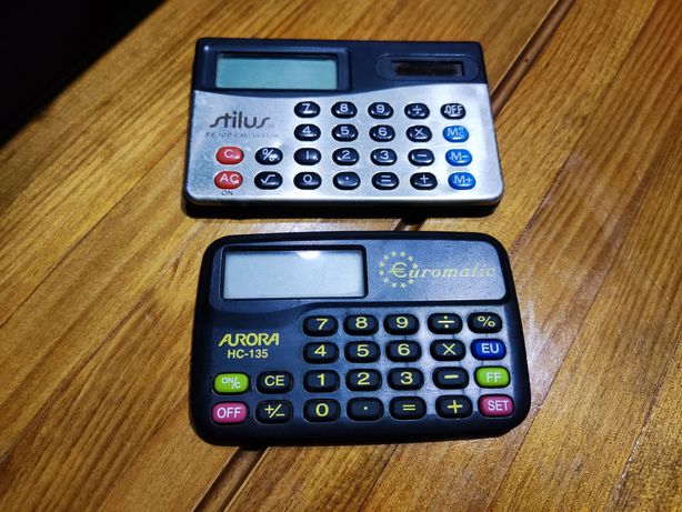 Mini Calculadoras Euro Matic e Stylus