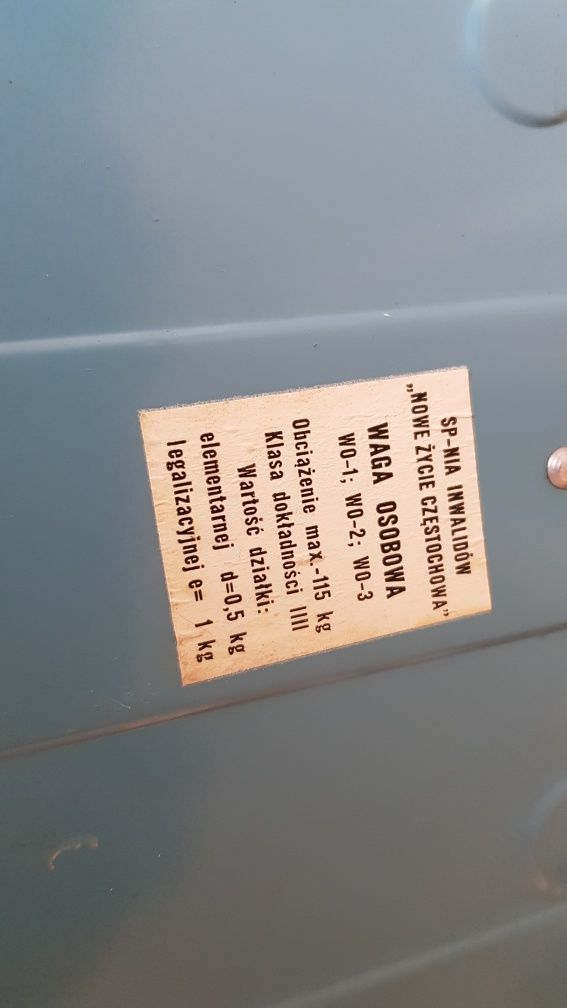 Waga łazienka PRL inowag Częstochowa