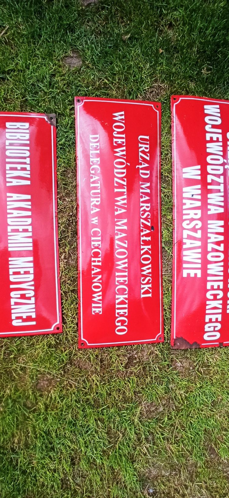 Stare emaliowane tablice z PRL-u