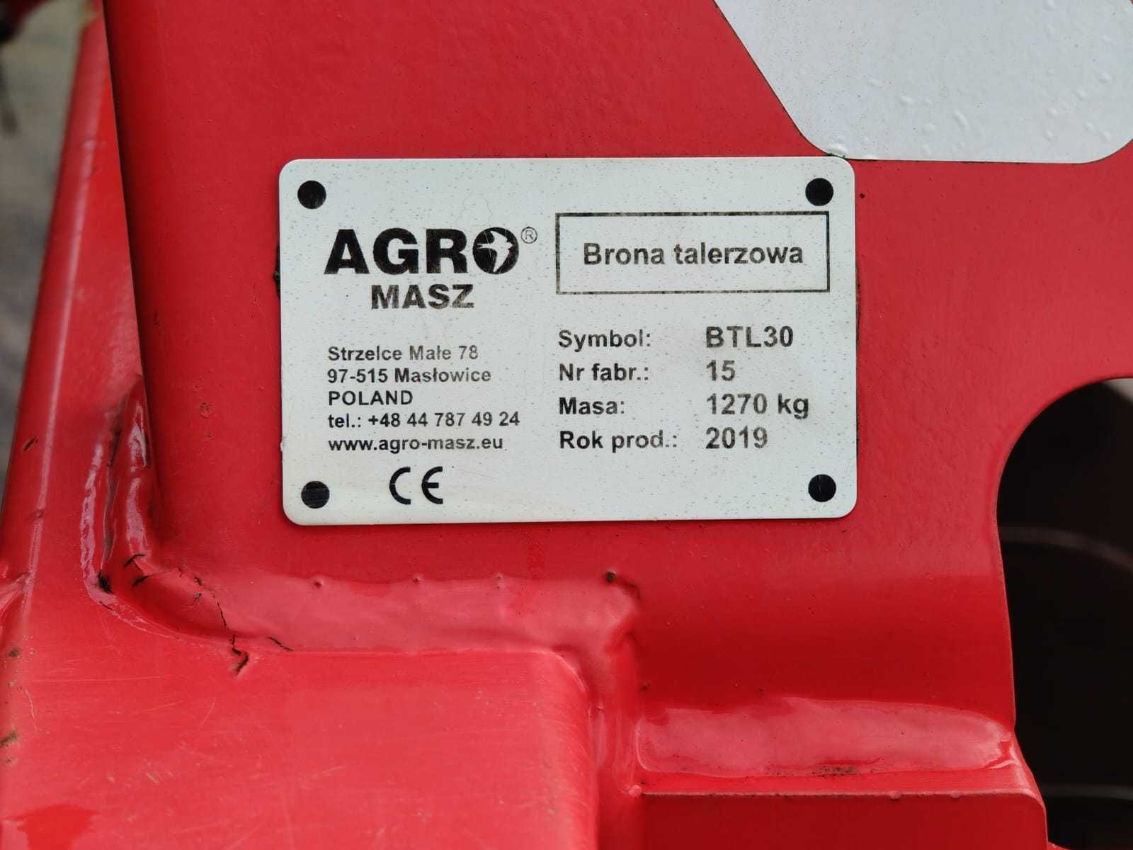 talerzówka, brona talerzowa, agromasz 3m