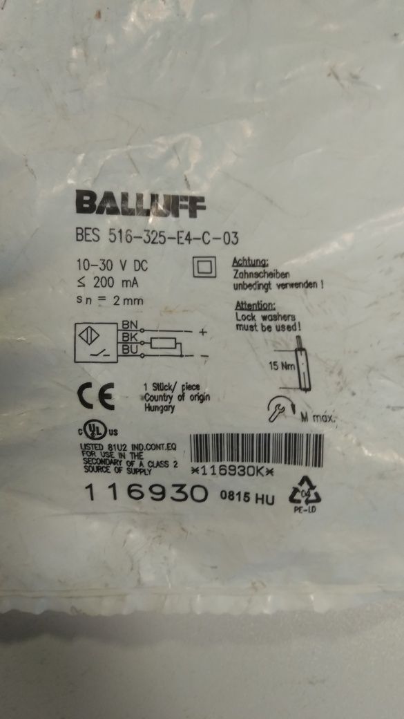 Индуктивный датчик BALLUF BES 516-325-E4-C-03