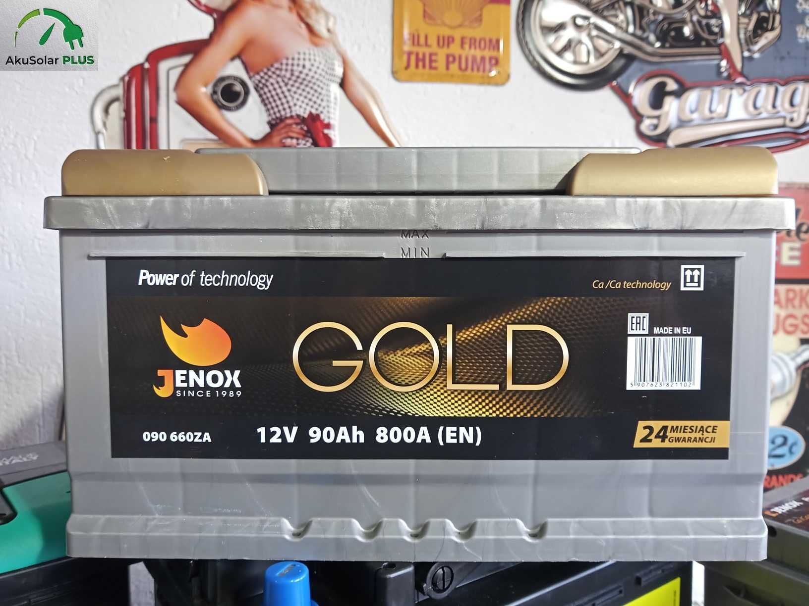 Akumulator Jenox Gold 90Ah 800A P+