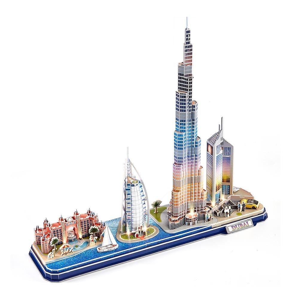 Тривимірний пазл CubicFun City line Дубай із Led підсвіткою. (L523h)