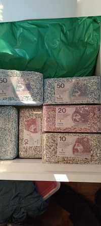 Brykiet PWPW z banknotów 10,20,50zl