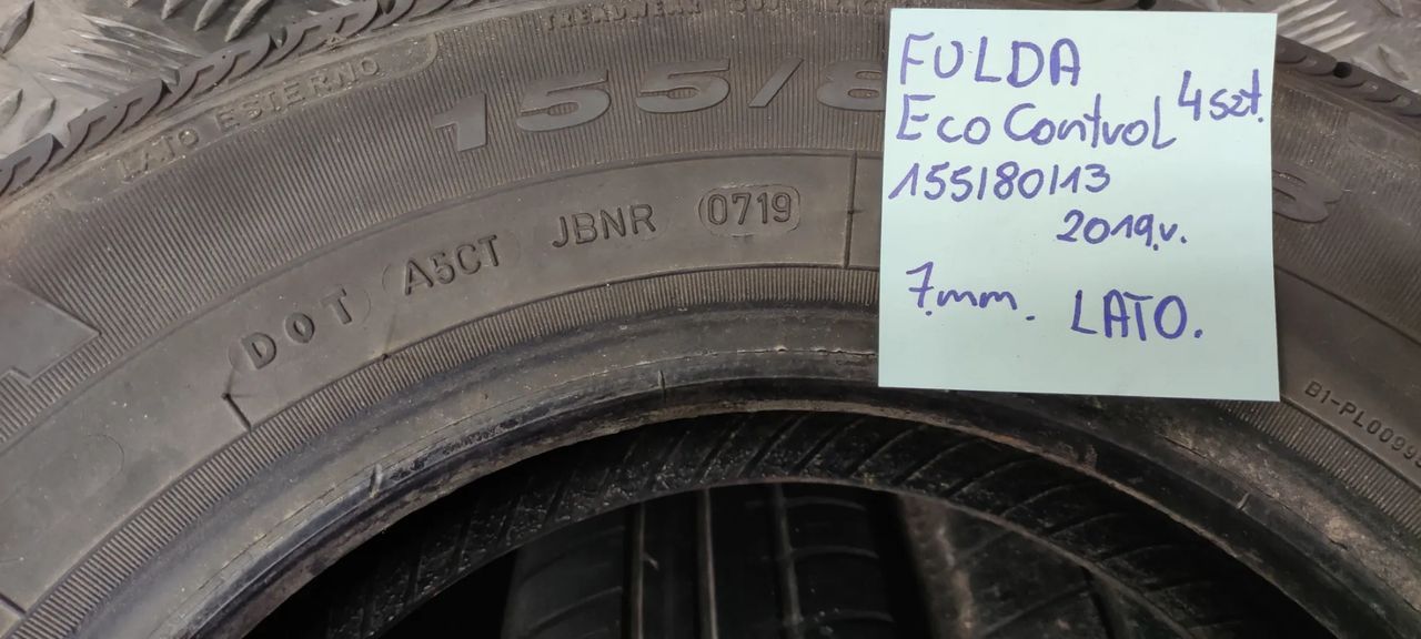 opony fulda eco 155/80 r13 2019r 7mm 4szt
