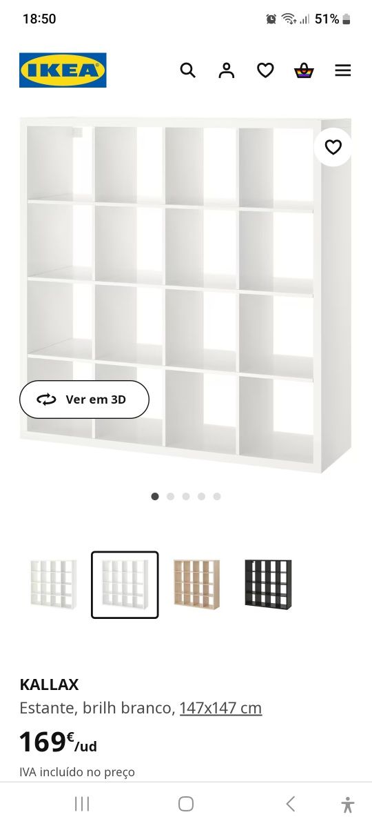 Movel kallax cubos alto brilho  vermelho ikea