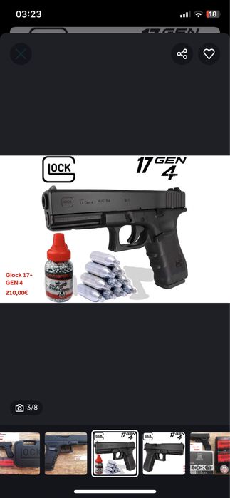 Glock de chumbo como nova e com pouco uso