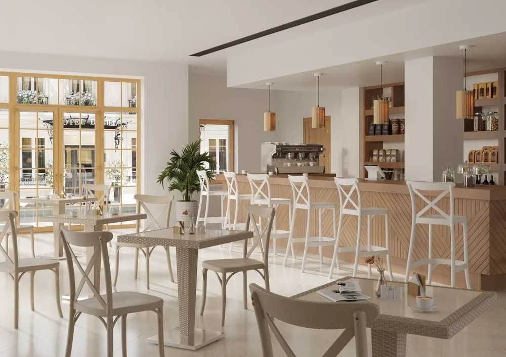 krzesło plastikowe Capri, stan idealny, gastronomia, ogród, dom