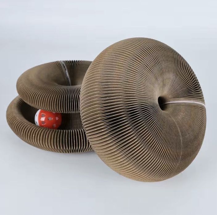 Ігровий тунель когтеточка з мʼячиком - дзвіночком. Іграшка для котів.