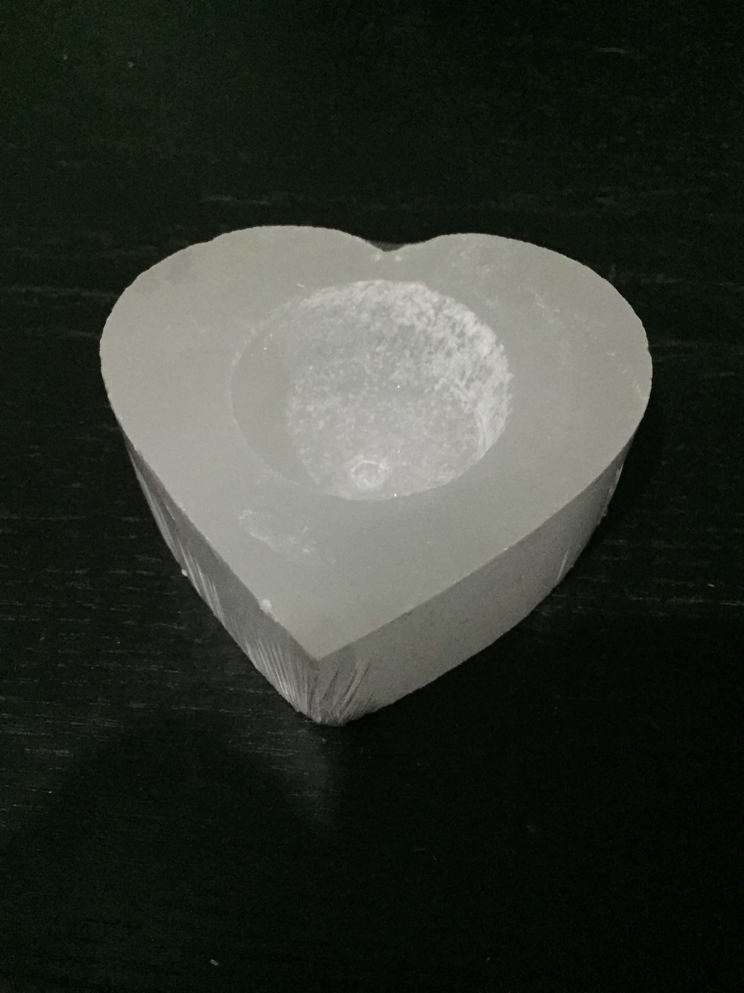 Coração Selenite Suporte de Velas