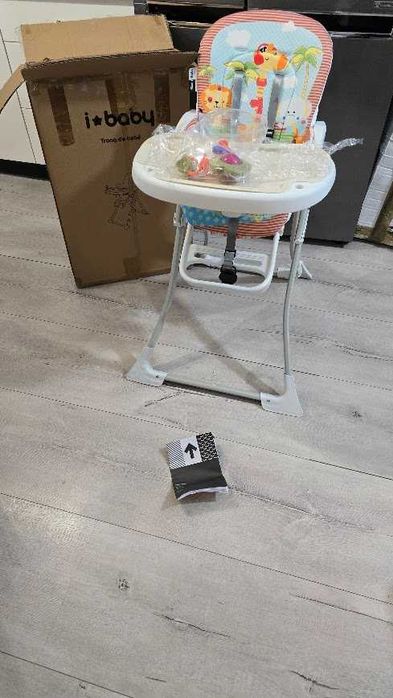 Star Ibaby Baby Pretty krzesełko do karmienia podwójna taca +2 zabawki