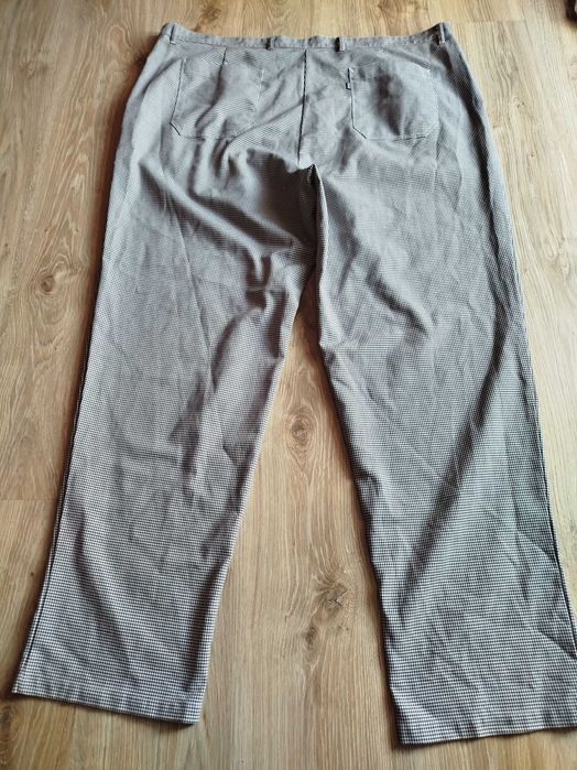 Męskie spodnie w kratę Nybo plus size