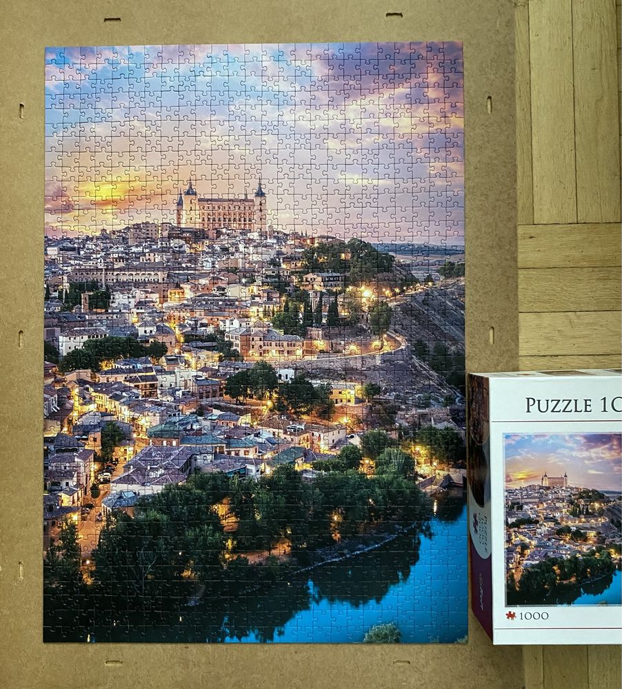 Puzzle Trefl 1000 + 2000, Toledo, Hiszpania i Alpy latem