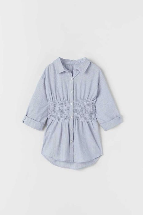 ZARA koszula błękit paseczki 140