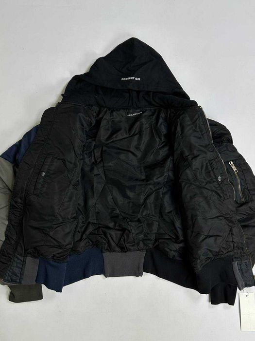 Project GR бомбер черный куртка курточка різнокольрова зіпка S M L
