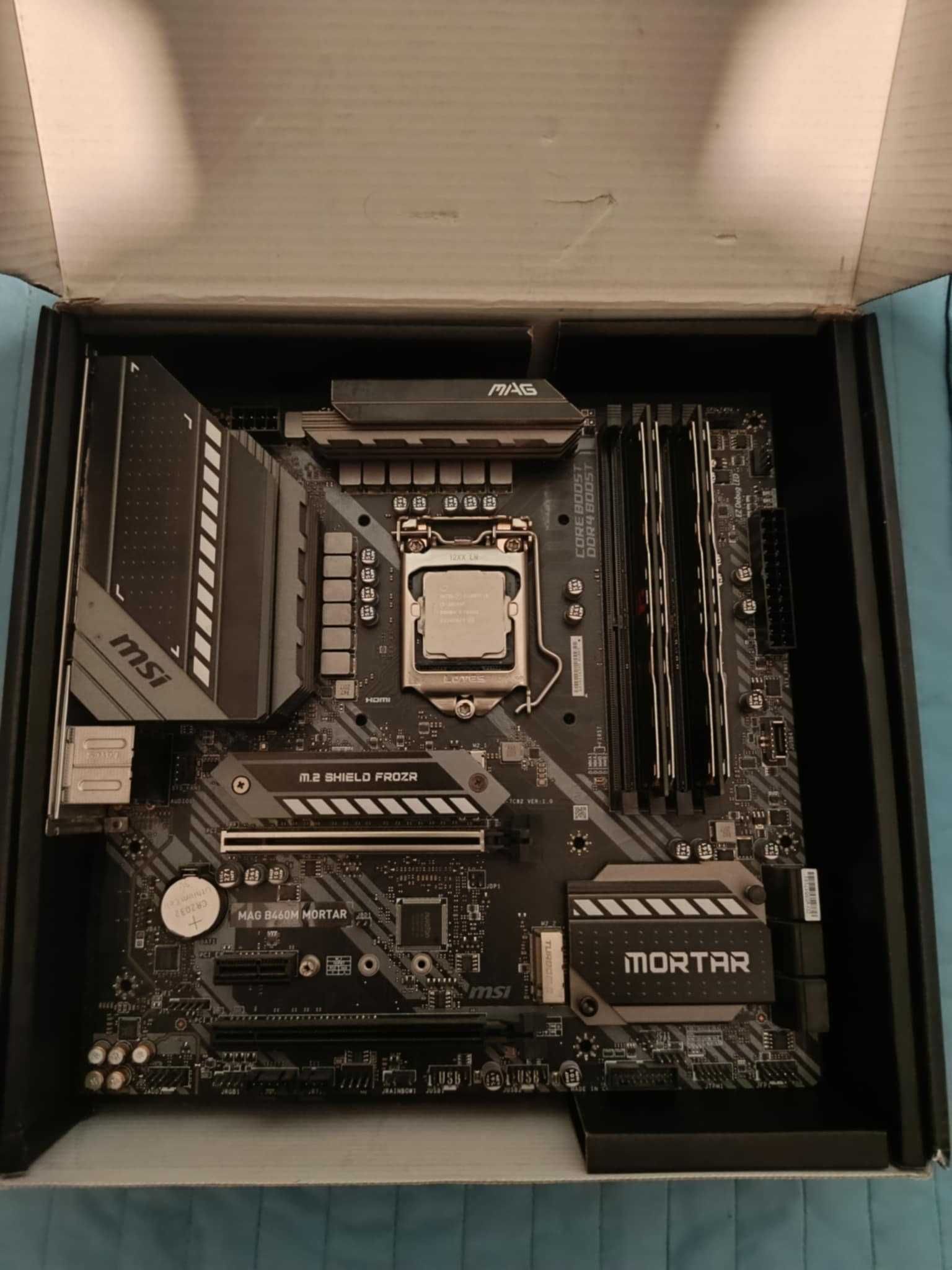 Zestaw i3-10105F + MSI B460M MORTAR + 16GB 2666mhz DDR4