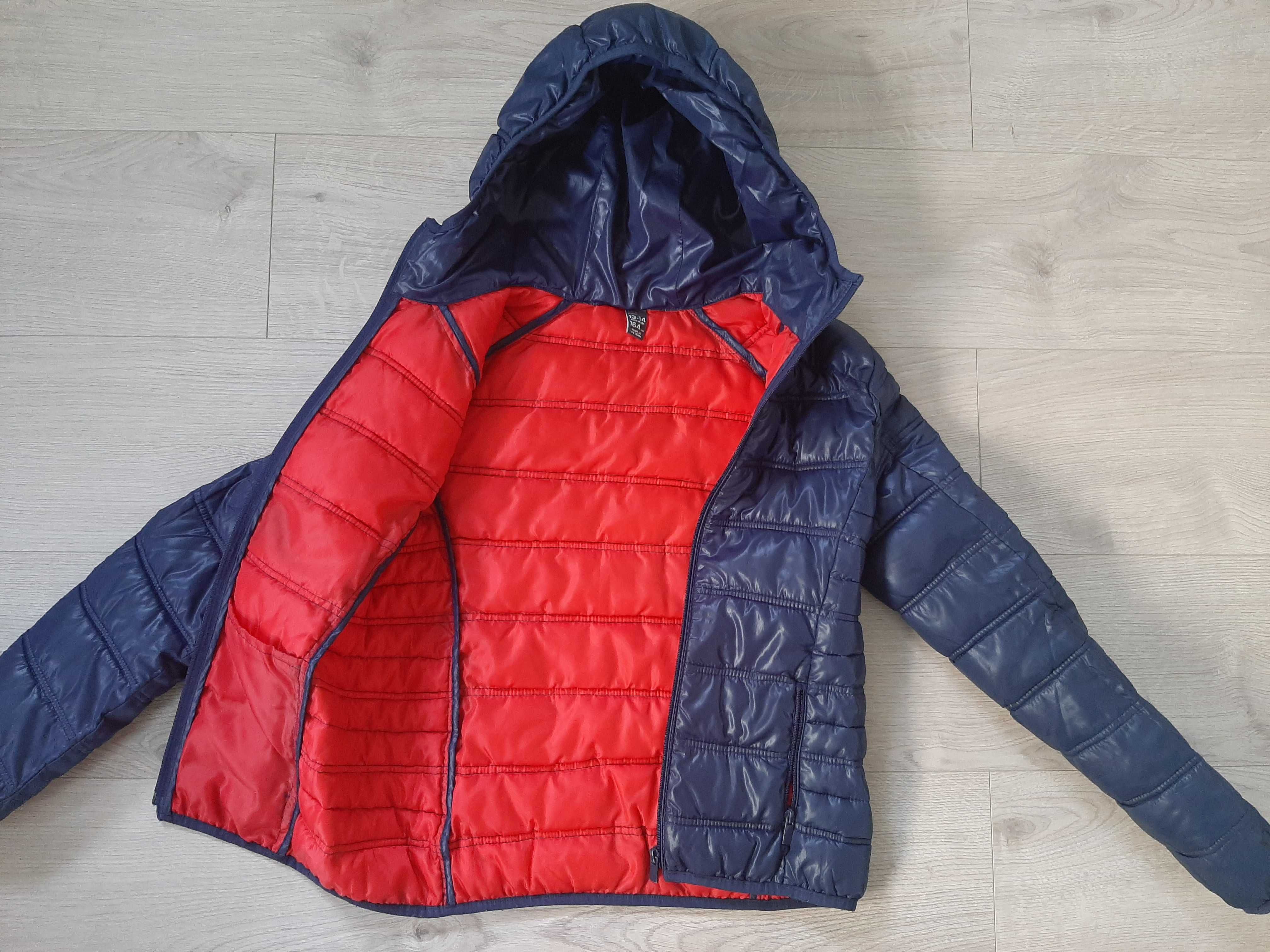 ZARA KIDS Granatowa Kurtka z Kapturem.  Rozmiar 164
