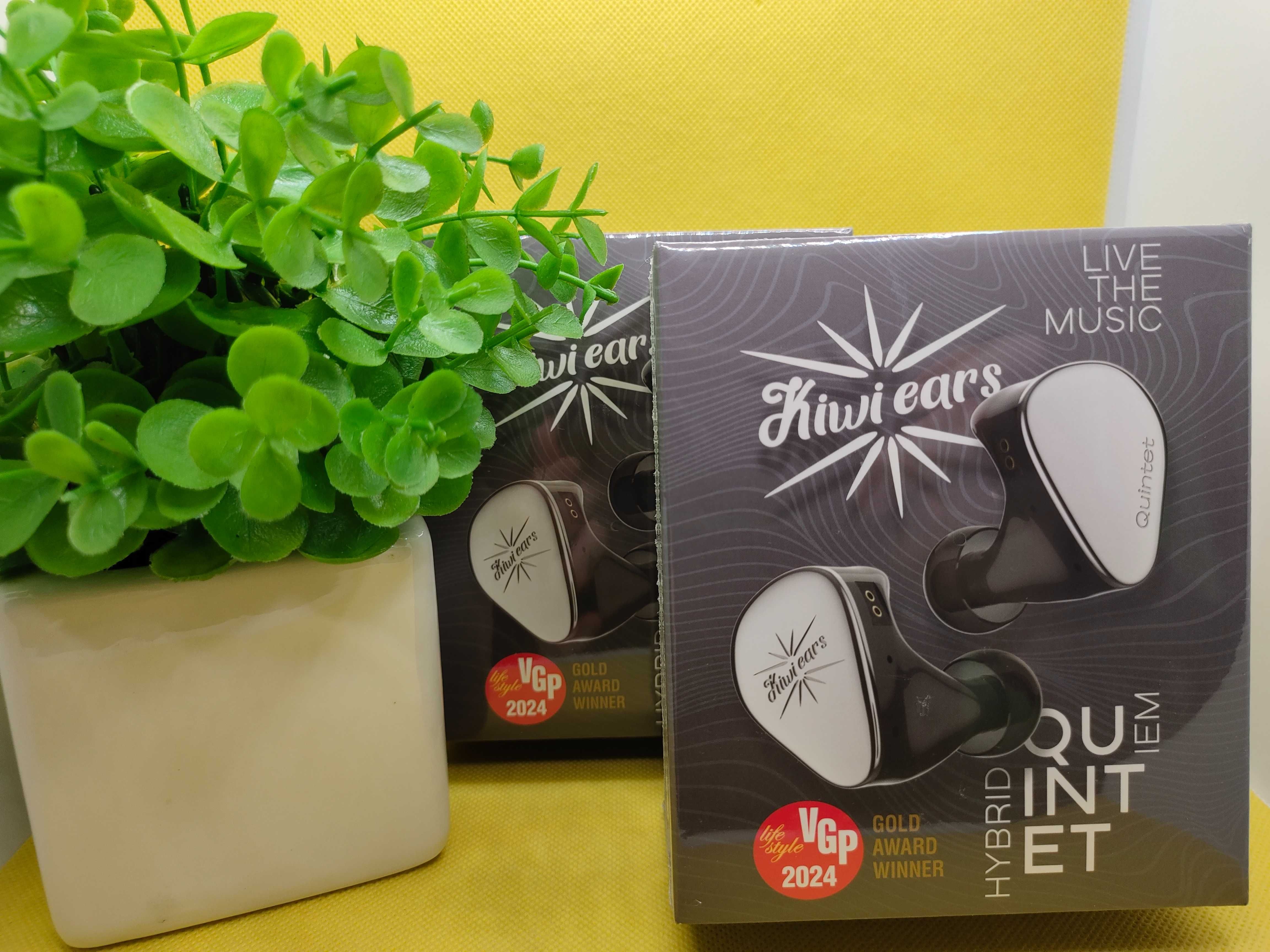 ⇒ Kiwi Ears Quintet - гибридные iem's наушники (1DD+2BA+1Planar+1PZT)