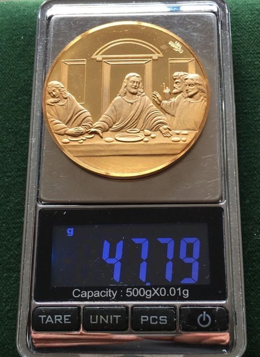 Coleção 24 medalhas banhadas a ouro, da vida de Jesus Cristo