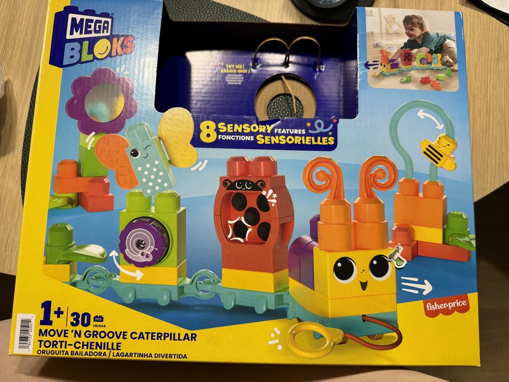 Fisher Price Aktywizująca gąsienica klocki Mega Bloks