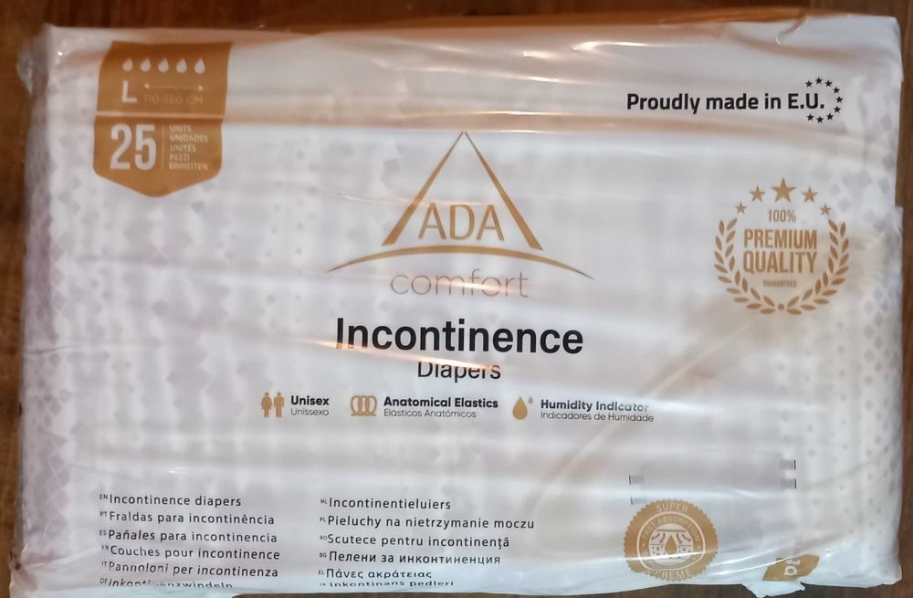 Fraldas incontinência ADA comfort Incontinence 25 unid - conj 6 embalg