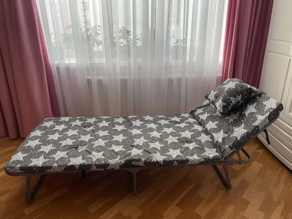 Кровать раскладушка с матрасом розкладне ліжко розкладачка розкладушка