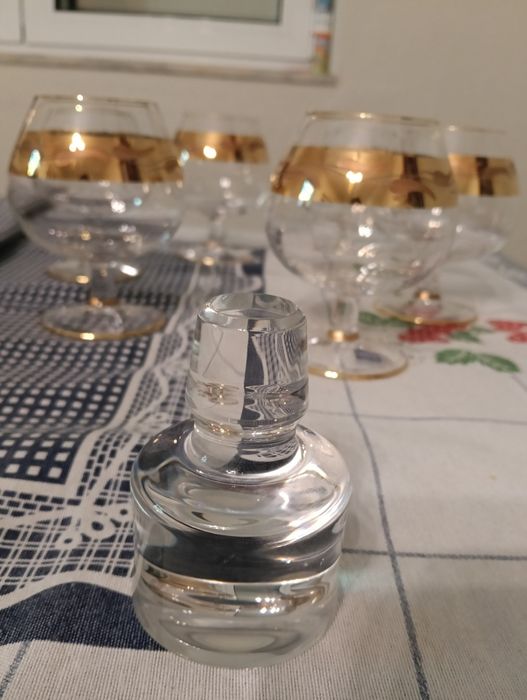 Conjunto de copos em cristal com ouro - CreArt (Itália)