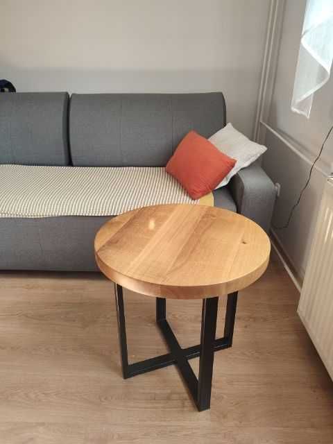 Stolik kawowy okrągły loft Fi60cm