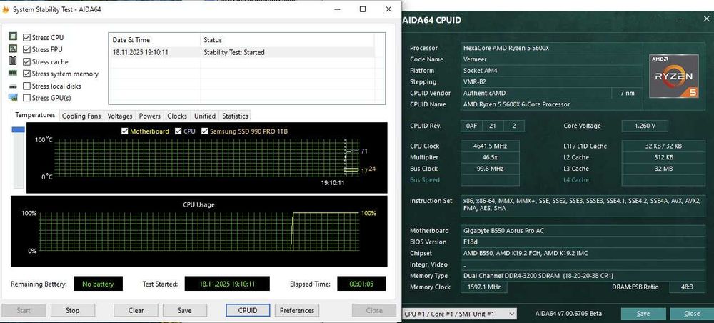 AM4  ТОП плата AORUS B550 PRO AC (Wi-Fi Bluetooth) . Trade-IN