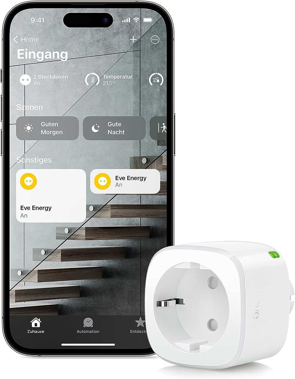 Eve Energy (Matter) розумна розетка Thread, Apple HomeKit, Bluetooth