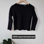 Czarny damski sweterek 100% kaszmir premium 38 M