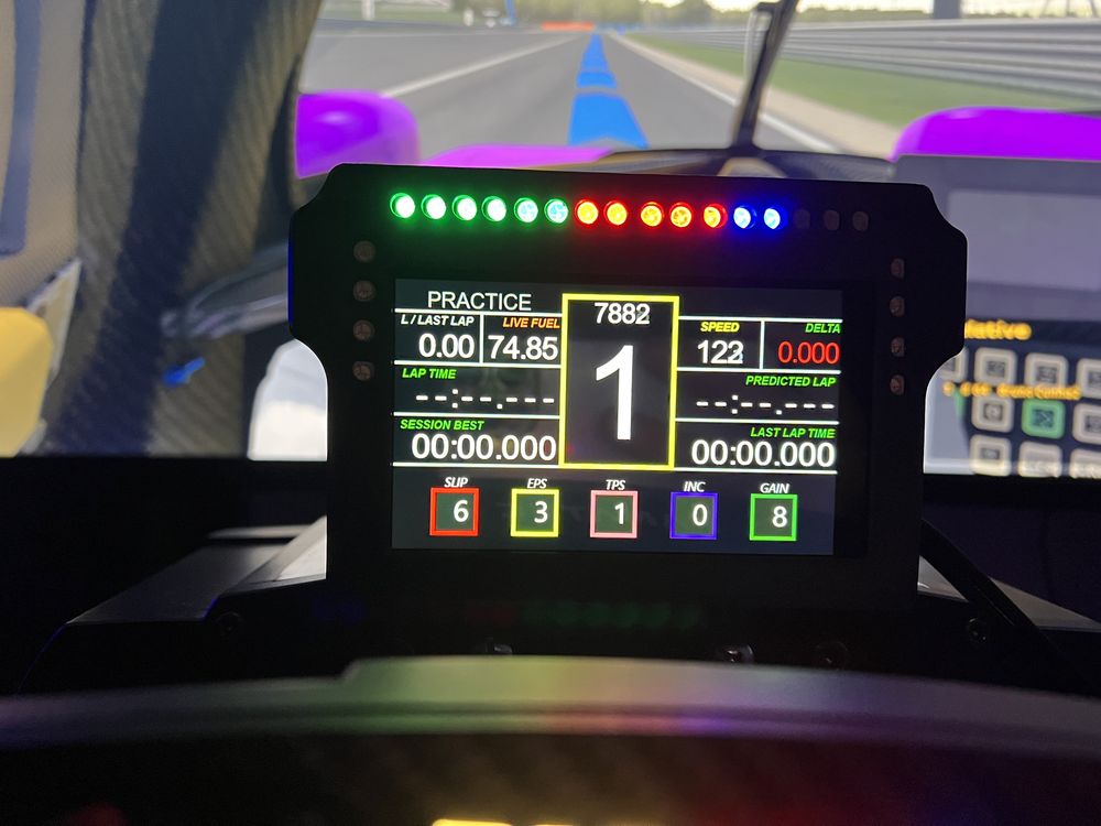 Dashboard sim racing 5" +led