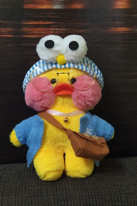 Плюшевая утка Lalafanfan 30 см.