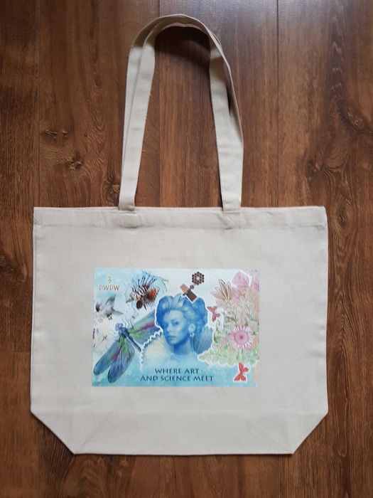 Torba płócienna na ramię z nadrukiem duża