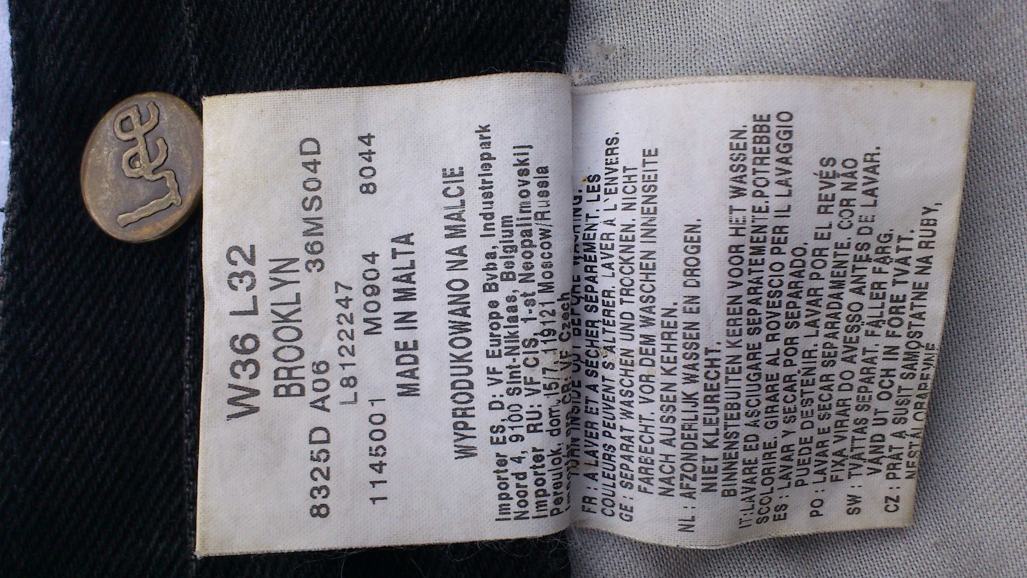 Джинсы LEE Brooklyn,чёрные,плотные Мальта.W36L32,нашW47\L106соттоn100%