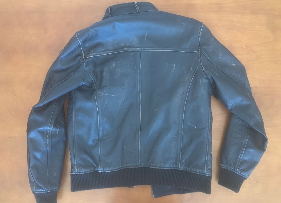 Blusão casaco pele moto bomber aviador