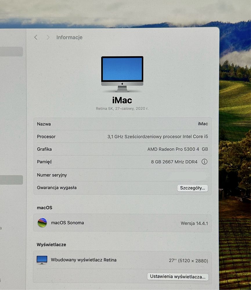 iMac 27” Retina 5K 2020